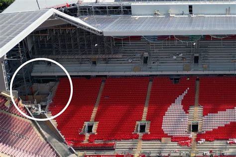 Latest Anfield Road Stand Photos With 150 New Seats In Lower Tier