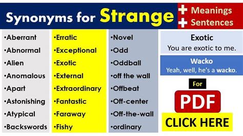 200 Synonyms For Strange Other Words For Strange Engdic