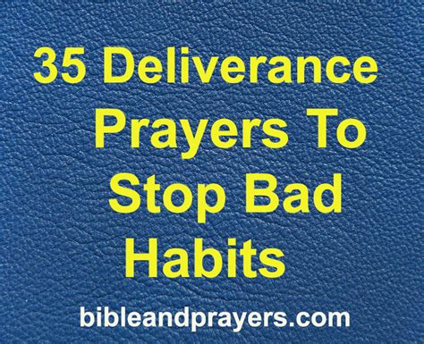 Deliverance Prayers To Stop Bad Habits Bibleaandprayers