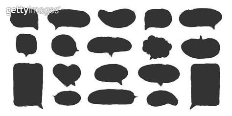 Speech Bubbles Black Collection Of Empty Speech Bubbles Comic Speech