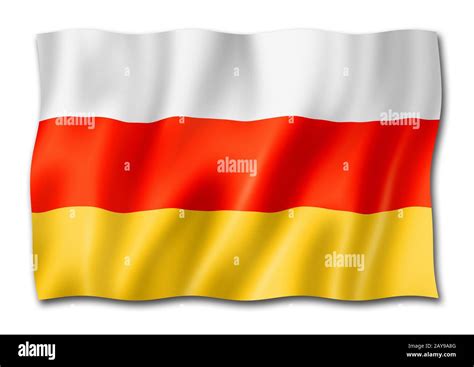 South Ossetia Flag Isolated On White Stock Photo Alamy