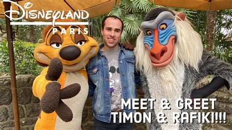 Disneyland Paris Meet Greet Timon Rafiki The Lion King Youtube