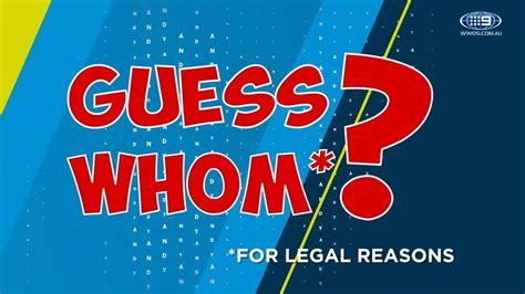 Guess Whom* with Kyrgios | Guess Whom* OUTRAGE between Andy Lee and ...