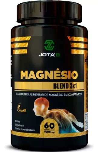 Blend Magnésio 3 Em 1 60 Comprimidos 1000mg Premium Parcelamento