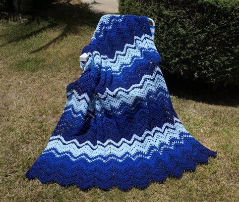 Crochet Afghan Crochet Ripple Afghancrochet Blanket Garden - Etsy