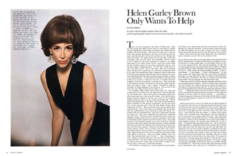 Helen Gurley Brown Only Wants To Help Esquire February 1970