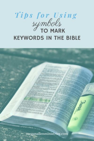 Bible Marking Symbols For Keywords In The Bible Megan Allen Ministries