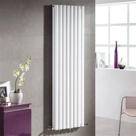 1800 X 480 Mm Vertical Column Radiator Matt White Oval Double Panel Luxury Heater Uk