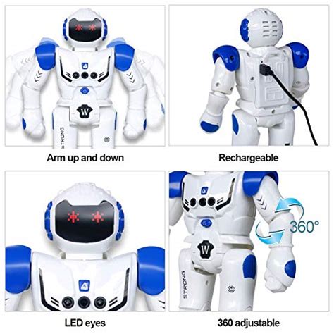 Bleu Le Chant Et La Danse Multifonctionnel Rechargeable Robots Pour Les