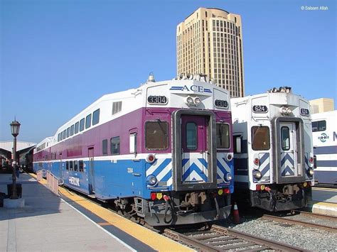 Ace Train At Union Station In Los Angeles Metrolink Train Union