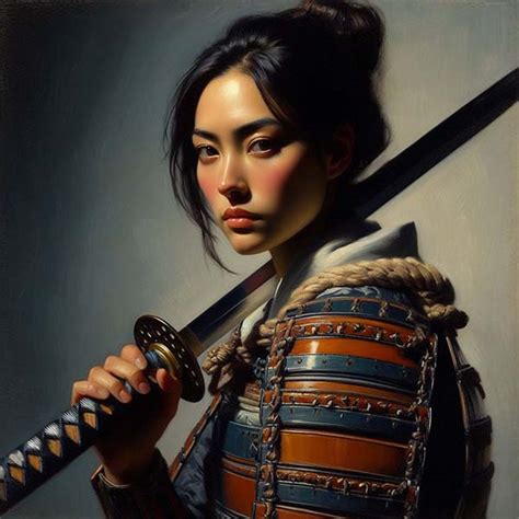 Female Samurai Onna Bugeisha Digital Artwork Historymaps Shop