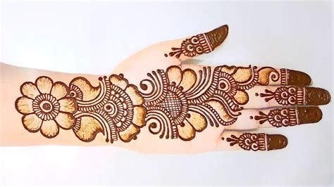 Rakhi Special Easy Arabic Henna Design Beautiful Front Hand Mehndi