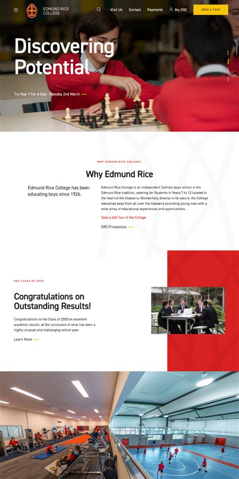 Edmund Rice College Website Design Ignite® Digital Agency