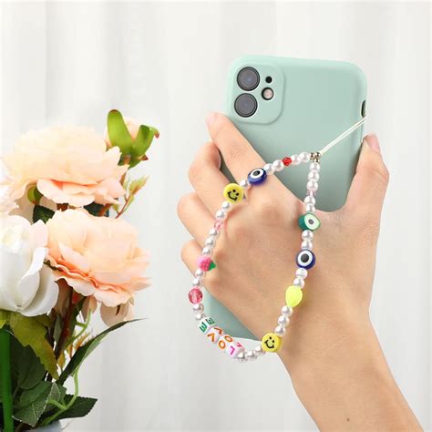 St Cke Handy Charm Kette Perlen Handy Lanyard Handgelenk Gurt Perlen