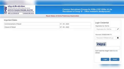 Ibps Rrb Clerk Prelims Result 2023 Released At Direct Link