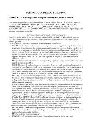 Psicologia Dello Sviluppo Anno Accademico 2008 Psicologia Dello