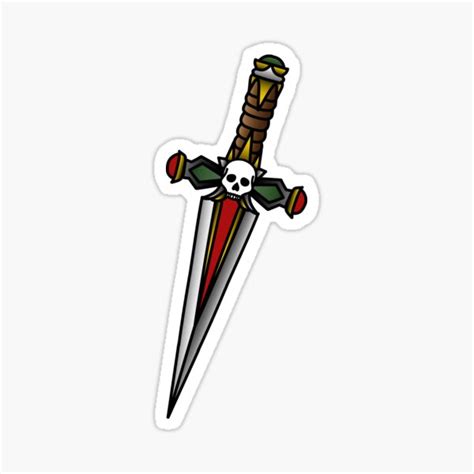 American Traditional Dagger Sticker For Sale By Fnb2003 Redbubble