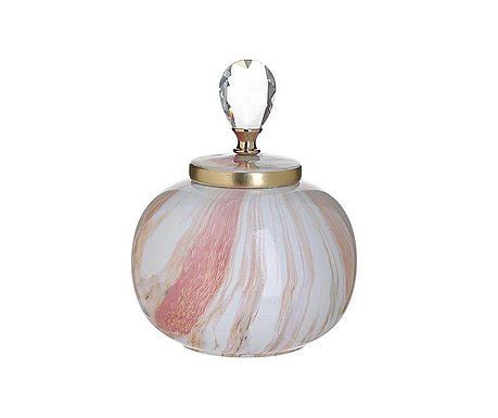 Vas Decorativ Cu Capac Pastel Round Vivre