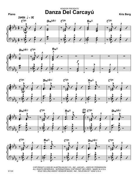 Danza Del Carcayu Piano By Kris Berg Piano Digital Sheet Music