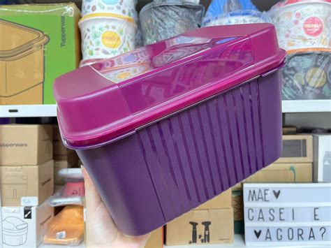 Tupperware Visual Box Litros Sem Bandeja Roxo E Rosa M E Casei E