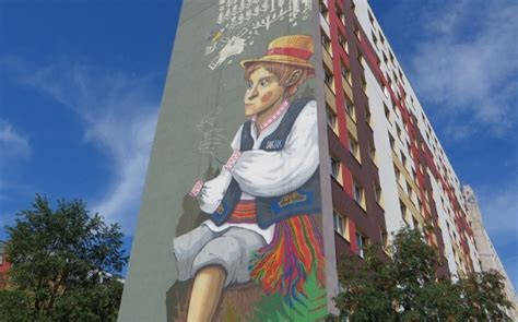 Największy mural ludowy w Polsce Powstaje na białostockim wieżowcu