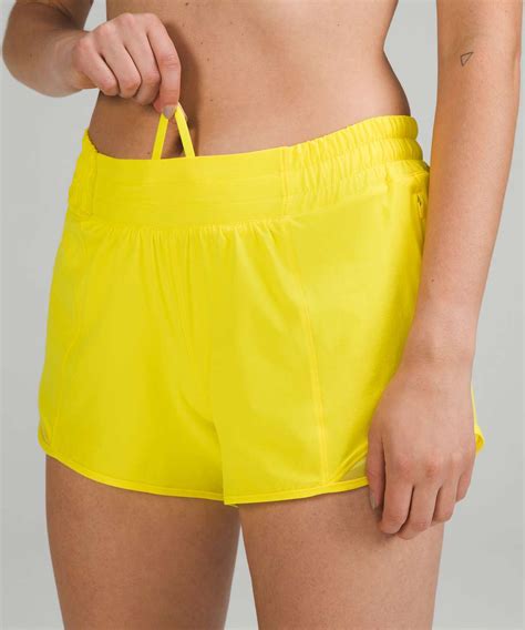 Lululemon Hotty Hot Low Rise Lined Short Sonic Yellow Lulu Fanatics