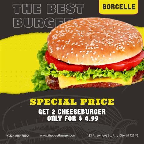 Burger Special Promotion Flyer Template Postermywall