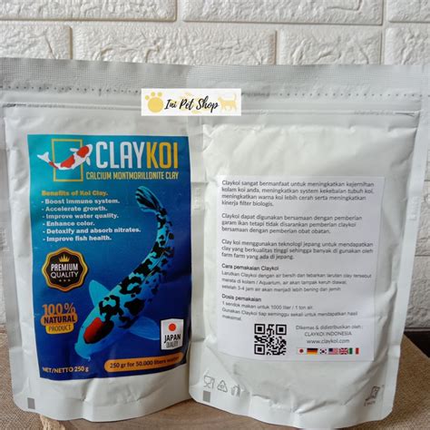 Jual Claykoi Calcium Montmorillonite Clay Penjernih Kolam Koi Gr