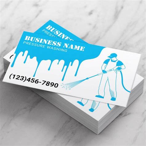 Pressure Washing Business Cards Card Bee