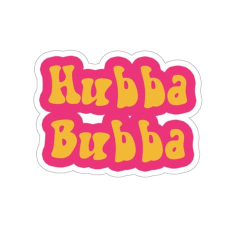 Hubba Bubba Sticker Hubba Bubble Bubblegum Autocollant Rétro Etsy