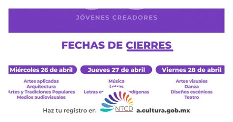 Ltimos D As Para Participar En La Convocatoria J Venes Creadores