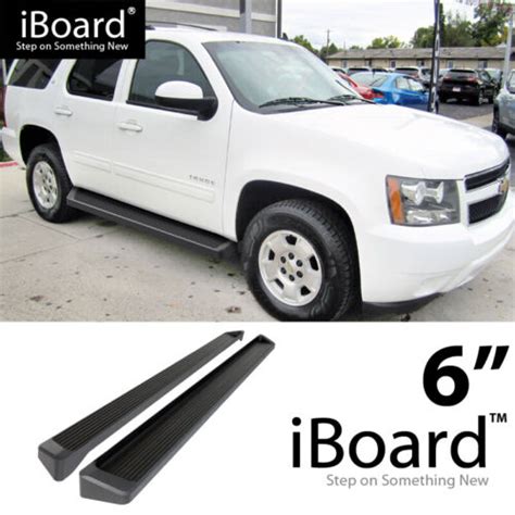 Iboard Black Running Boards Style Fit 05 20 Chevy Tahoe Gmc Yukon Ebay