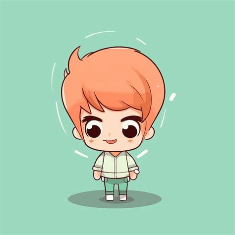 Premium Vector Cute Kawaii Boy Chibi Mascot Vector Cartoon Style