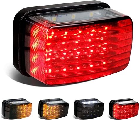 QUASCO LED ATV Brake Tail Lights Smoked Motorcycle Taillight With Turn