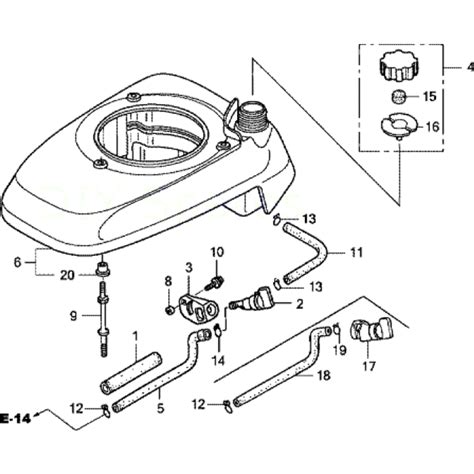 Fuel Tank Assembly For Honda Hrb C Qxe Lawn Mowers L S Engineers