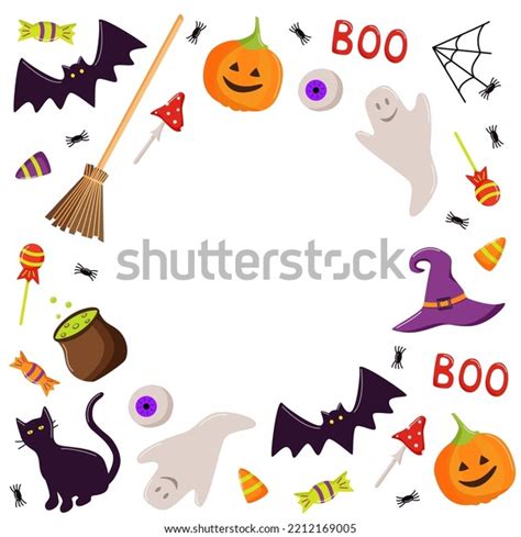 Cartoon Set Halloween Icons Vector Doodle Stock Vector (Royalty Free ...