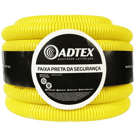 Conduíte Corrugado Amarelo 20mm 1 2 Rolo 15 Metros Adtex