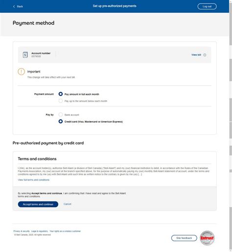 Set Up Pre Authorized Payments Support Bell Aliant