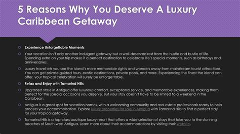 Ppt Reasons Why You Deserve A Luxury Caribbean Getaway Powerpoint