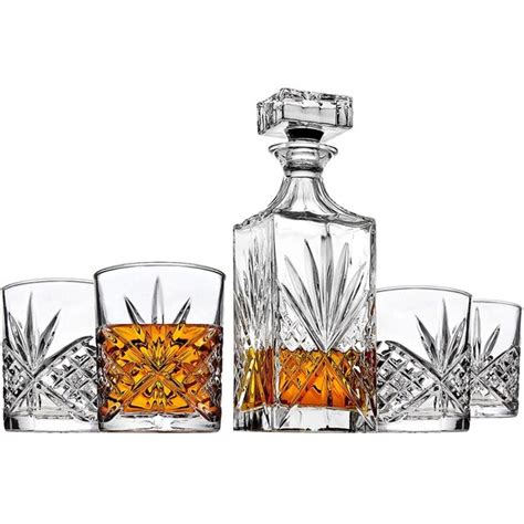 Godinger Silver Art Co Ensemble De Carafe Whisky En Cristal Pi Ces