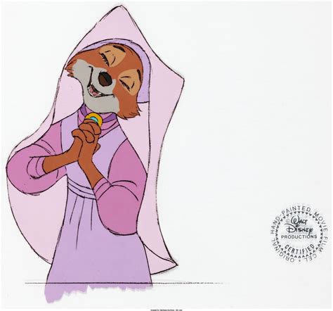 Robin Hood Maid Marian Production Cel (Walt Disney, 1973) Disney Wall, Run Disney, Disney Pixar ...