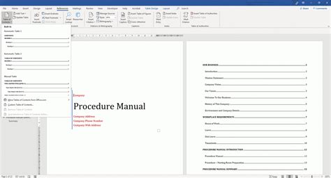 An Easy Microsoft Word Policy And Procedure Manual Template