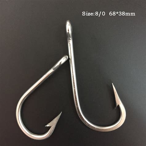 CN03 8 0 20pcs Mustad Fishing Hook Stainless Steel Fishing Hook Barbed