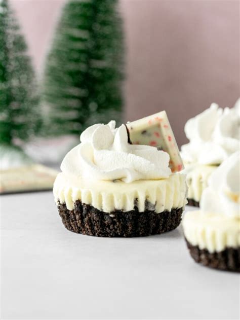 Peppermint Bark Mini Cheesecakes Ginger Snaps Baking Affairs