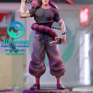 Toji 3D Printed Statue Kit 3dmoonn Jujutsu Kaisen Etsy