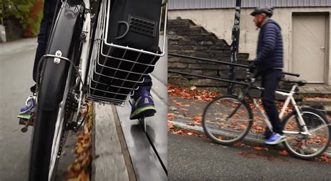 Unique Bike Lift Helps Norwegian Cyclists Up Steep Urban Street