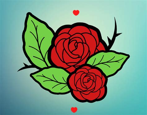 Dibujo de Dos rosas pintado por en Dibujos net el día 21 10 19 a las 06