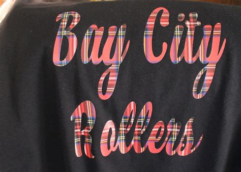 Bay City Rollers T-shirt With Tartan Lettering - Etsy