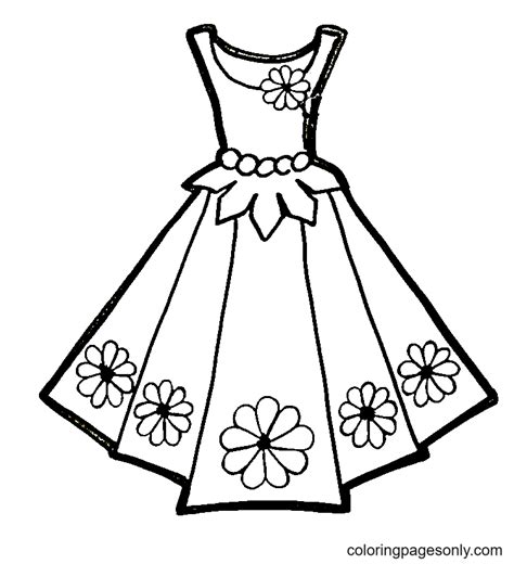 Dress Coloring Pages - Free Printable Coloring Pages