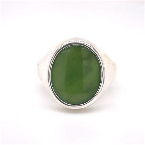 Greenstone Pounamu Sterling Silver Mens Ring Jems Of Remuera